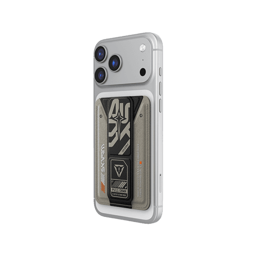 SkinArma Kado Aegis Wallet Mag-Charge Card Holder With Grip Stand - Grey