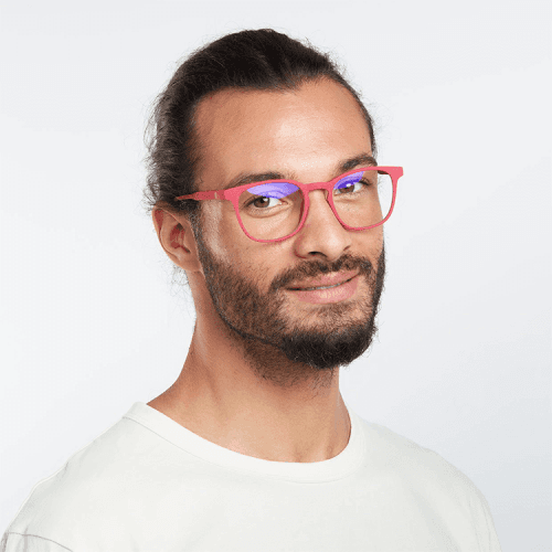 Barner Dalston Man Screen Glasses - Burgundy Red