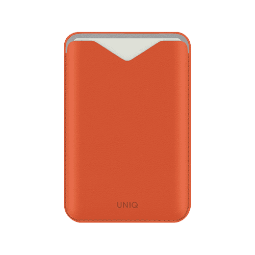Uniq Lyden Evo Wallet Magnetic Snap-on Stand With Card Holder - Flame Orange