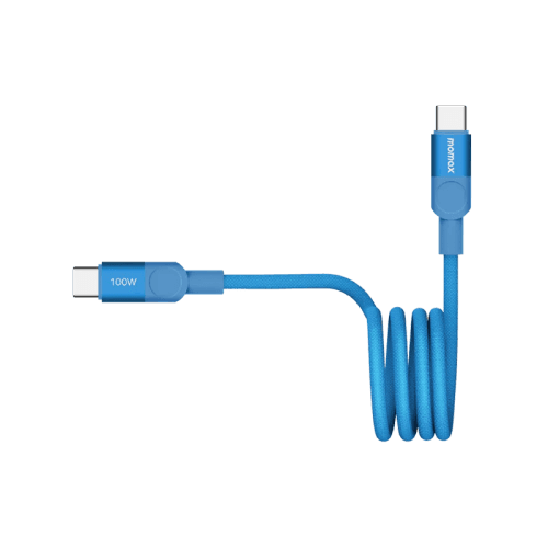 Momax Mag Link USB-C to USB-C Magnetic Cable 100W 1m - Blue