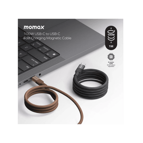 Momax Mag Link USB-C to USB-C Magnetic Cable 100W 1m - Blue