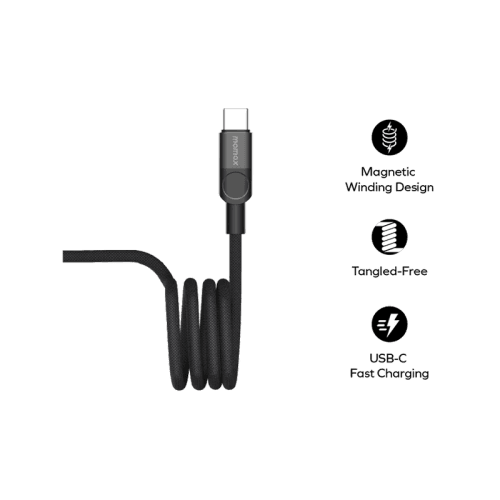 Momax Mag Link USB-C to USB-C Magnetic Cable 100W 1m - Blue