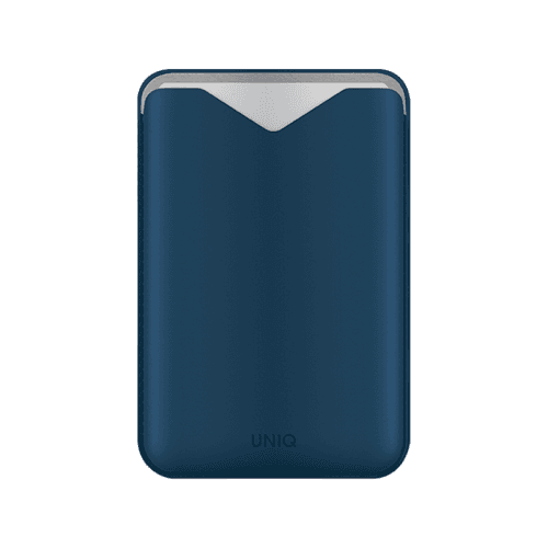 Uniq Lyden Evo Wallet Magnetic Snap-on Stand With Card Holder - Steel Blue