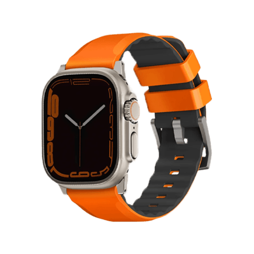 Uniq Linus Airosoft Silicone Strap For Apple Watch 49/45/44/42mm - Volt Orange