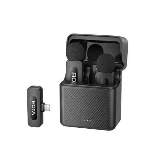 Boya BY-V3 2.4Ghz Wireless Micorphone for Lightning Device (2TX+1RX) -Black