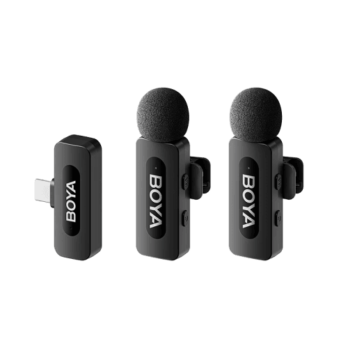 Boya BY-V20 2.4Ghz Wireless Micorphone for USB-C Device (2TX+1RX) - Black