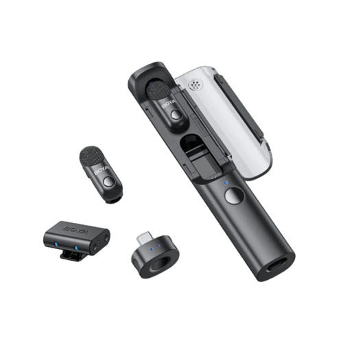 Boya Magic-03 Wireless Microphone With Ai Noise Cancellation USB-C +AUX Connector (2TX+1RX) - Black
