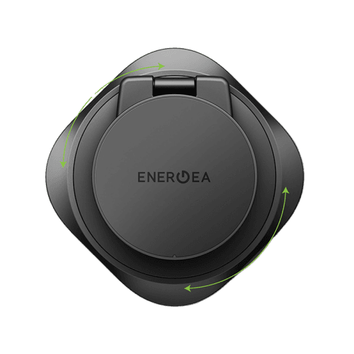 Energea AluMag Gyro 3 in 1 Foldable 25W Wireless Charger With 360 Rotating Base  - Gunmetal
