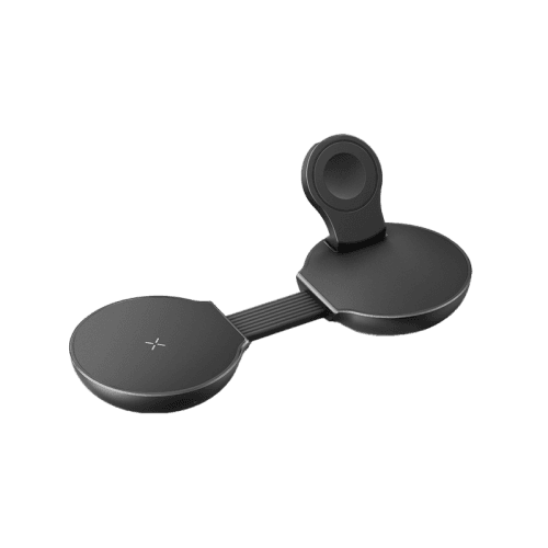 Energea AluMag Trio-2 3 in 1 Foldable 25W Wireless Charger - Gunmetal