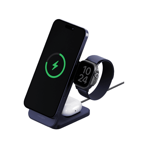 Energea MagTrio2 3 in 1 Foldable Magnetic Fast Wireless Charger - Indigo Blue