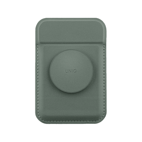 Uniq Flixa Magnetic Pop-Out Card Holder With Grip-Stand - Lichen Green