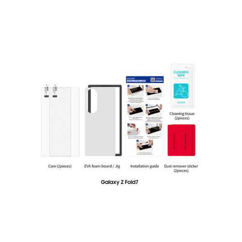 Araree Subcore Front Screen Protector Tempered Glass For Samsung Galaxy Z Fold 7 - Clear (2 Pcs)