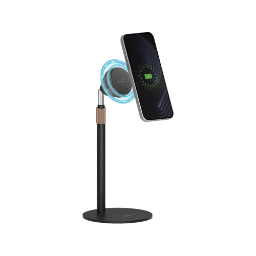 Smart AirDuo Qi2 25W Wireless Charging Holder (Desktop + Car) - Black