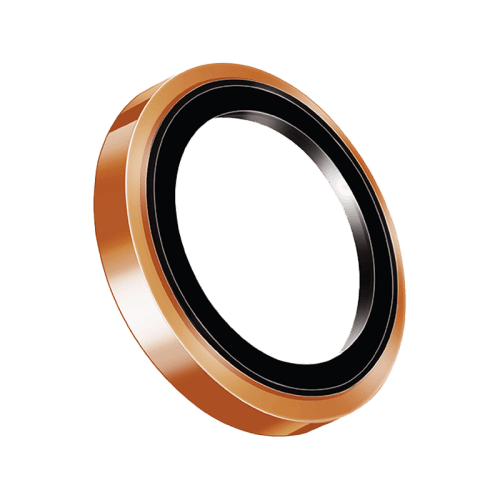 Uniq Optix Prime Stainless Steel Frame Sapphire Camera Lens Protector for iPhone 17 Pro & 17 Pro Max - Sunset Chrome
