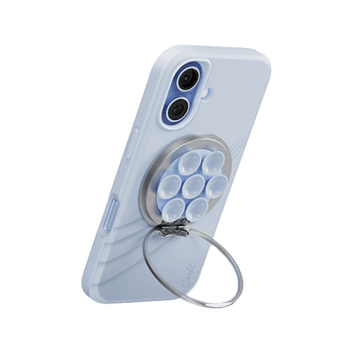 Uniq Coehl Luna Magnetic Suction Kickstand With Mirror - Dewdrop Blue
