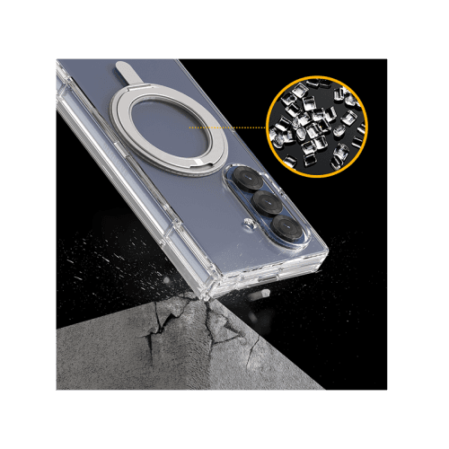 Araree Nukin 360 Magsafe Stand Case With Hinge Protection For Samsung Galaxy Z Fold 7 - Clear