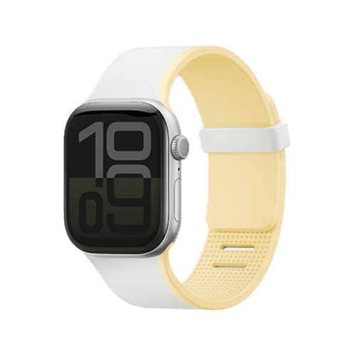 Uniq Revix IV Reversible Magnetic Strap For Apple Watch 42/41/40mm - White/ Butter Yellow