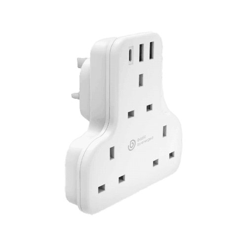 Bazic GoPort Trio 1-Port USB-C AND 2-Port USB-A + 3X Multi Port Wall Charger - White
