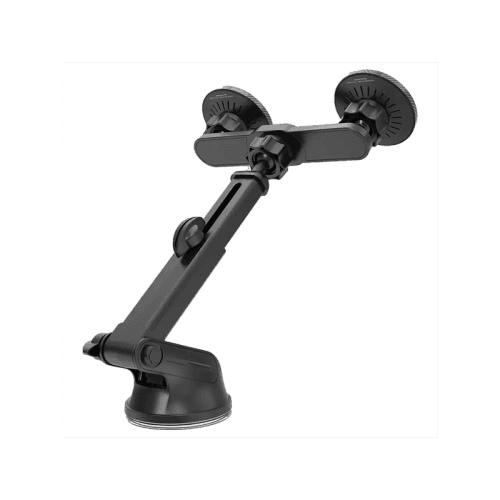 Porodo Dax-L Dual MagSafe Car Phone Mount with Adjustable Telescopic Arm - Black