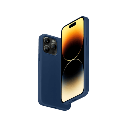 Smart Premium Silicone Magnetic Case for iPhone 14 Pro - Blue