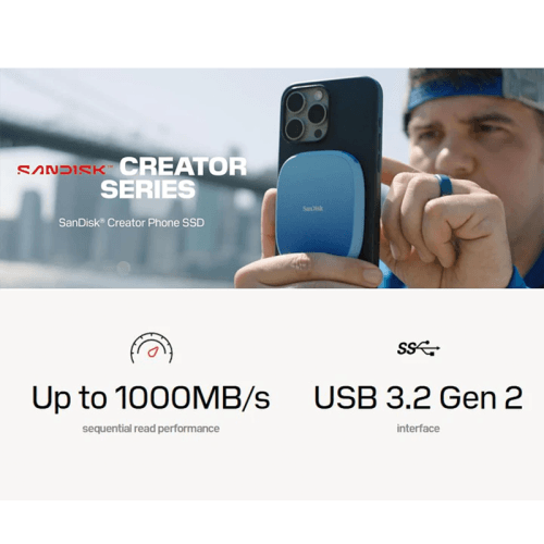 SanDisk Creator Phone Magsafe Portable SSD 2TB  - Blue