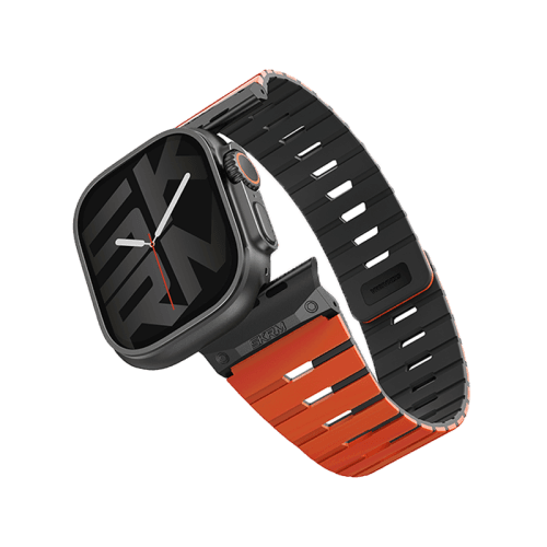 SkinArma Gemini Magnetic Watch Strap for Apple Watch 49/46/45MM - Black Orange