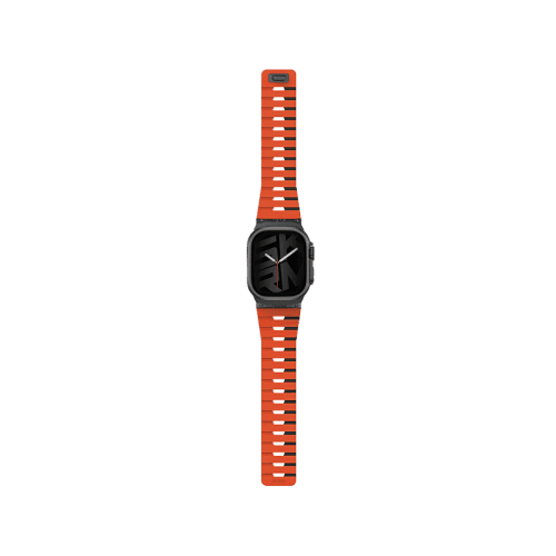 SkinArma Gemini Magnetic Watch Strap for Apple Watch 49/46/45MM - Black Orange