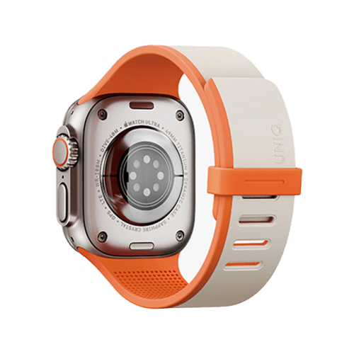Uniq Revix IV Reversible Magnetic Strap For Apple Watch 49/46/45/44mm - Clay/ Volt Orange