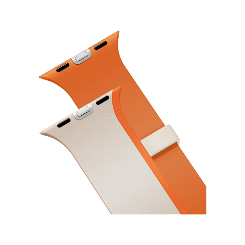 Uniq Revix IV Reversible Magnetic Strap For Apple Watch 49/46/45/44mm - Clay/ Volt Orange