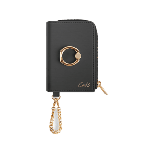 Uniq Coehl Mirelle Magnetic Wallet with Wrist Strap- Ebony
