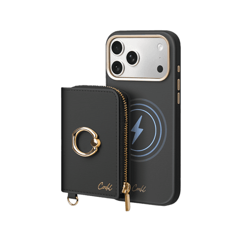 Uniq Coehl Mirelle Magnetic Wallet with Wrist Strap- Ebony