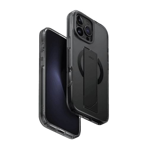 Uniq Hybrid Heldro Max MagSafe Case with Camera Stand for iPhone 16 Pro - Vapour Smoke