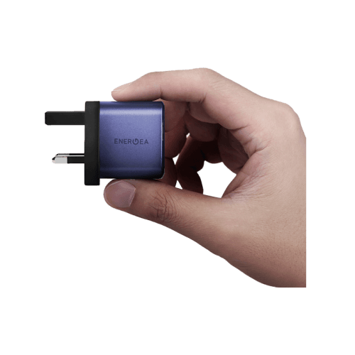 Energea Ampcharge 45 AVS 1-Port USB-C and 1-Port USB-A 45W with 60W Max Wall Charger - Indigo Blue