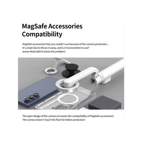 Araree Nukin 360 MagSafe Case With Hinge Protection for Samsung Galaxy Z Fold 7 - Clear