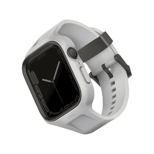 Uniq Monos 2 in 1 Strap For Apple Watch With Hybrid Case 45/44 mm - Chalk Grey