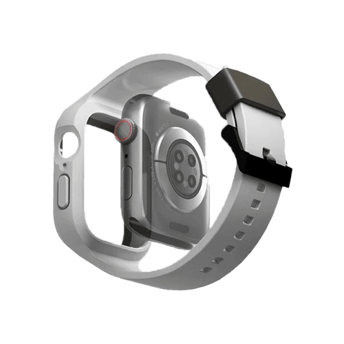 Uniq Monos 2 in 1 Strap For Apple Watch With Hybrid Case 45/44 mm - Chalk Grey