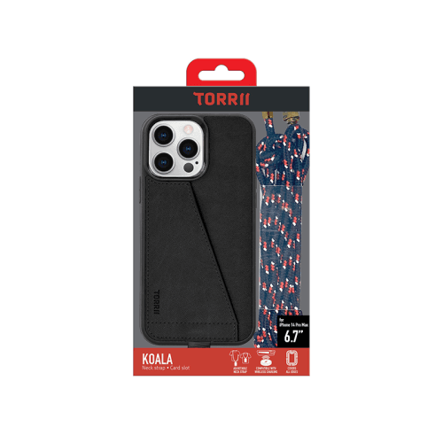 Torrii Koala-P Case with Two Card Slots And Finger Strap For iPhone 11 Pro - Black