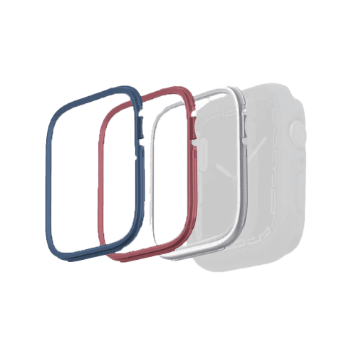 Uniq Moduo Bundle 3 in 1 Bezel Protector For Apple Watch 45/44 mm - Blue/Red/White