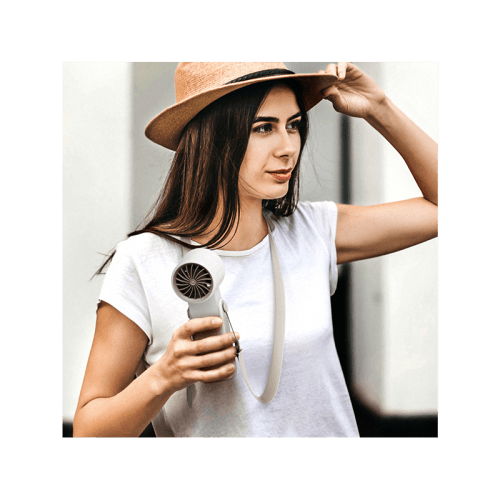 Energea AirMate Chill 6000mAh Adjustable Portable Handheld Fan - Sand Pink