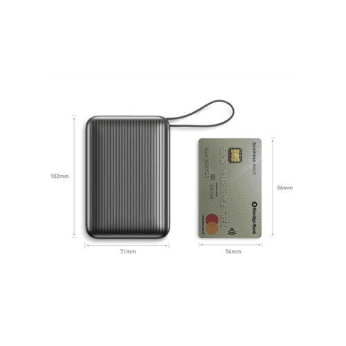Energea Integra Ultra 45 Power Bank 20000mAh With Build in USB-C Cable & Display - Gunmetal