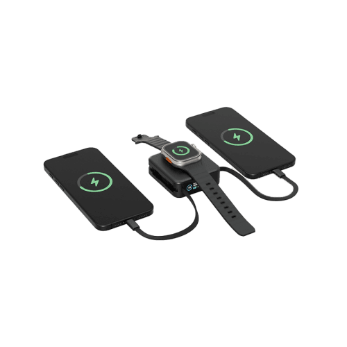 Energea Magpac Mini Plus Wireless Power Bank 10000mAh With Build in USB-C Cable & Display - Black