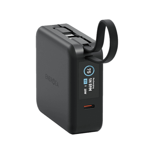 Energea Magpac Mini Plus Wireless Power Bank 10000mAh With Build in USB-C Cable & Display - Black