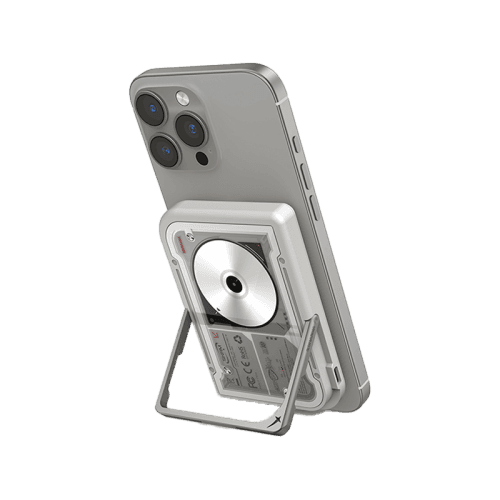 SkinArma Nova Nexus USB-C 5000mAh Power Bank Built-In Kick Stand - Light Grey