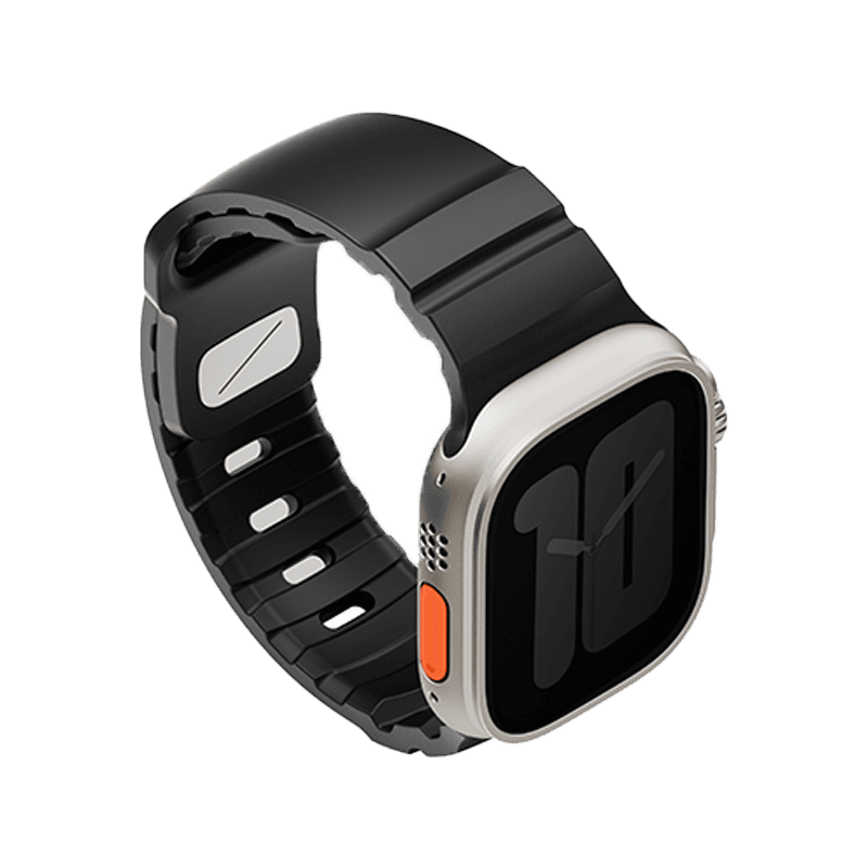Uniq Alton Silicon Strap for Apple Watch 49/46/45/44mm - Midnight Black