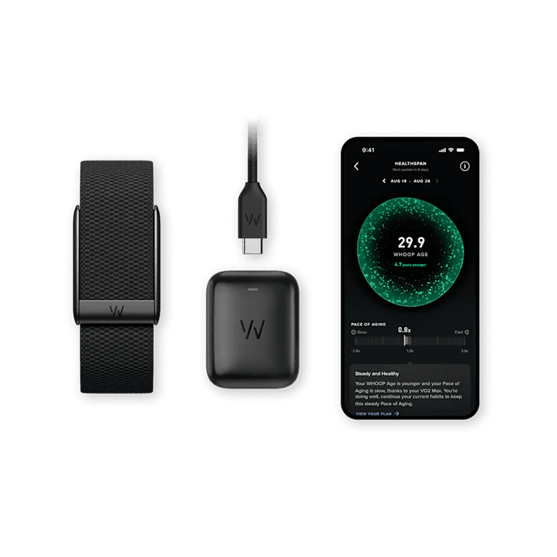 Whoop 5.0 Peak Health and Fitness Wearable Activity Tracking Device - Black