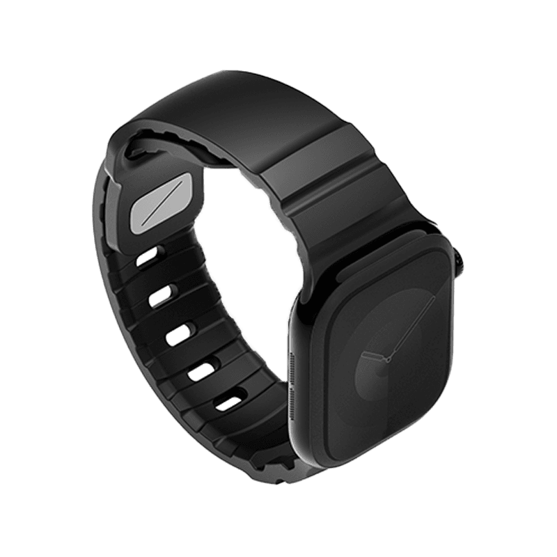 Uniq Alton Silicon Strap for Apple Watch 42/41/40mm - Midnight Black
