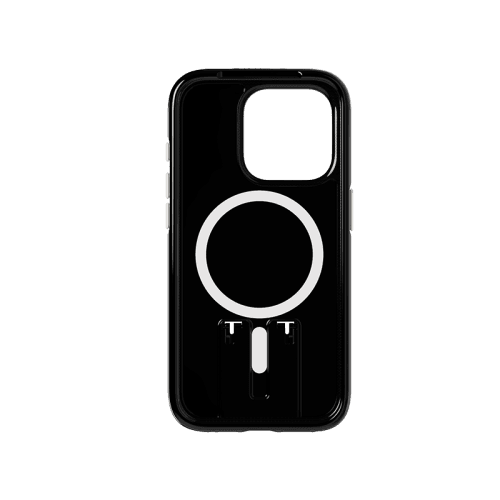 Tech21 Evo Crystal MagSafe Case With Kick Stand for iPhone 15 Pro - Obsidian Black