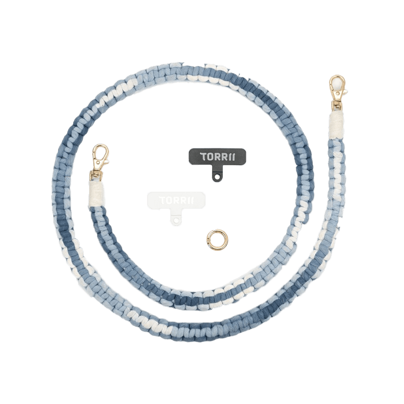 Torrii Knotty Braided Crossbody Strap - Gradient Blue
