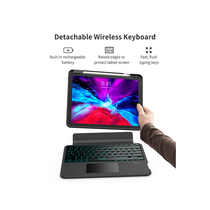 Choetech Magic Keyboard for iPad 10.2" Arabic/English - Black