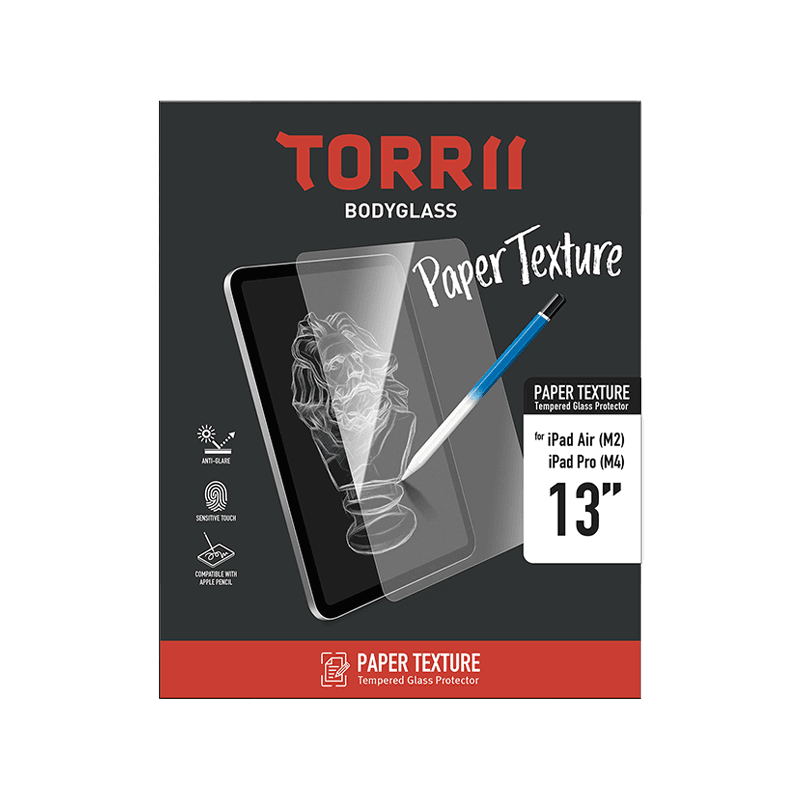 Torrii BodyGlass Clear Paper Like Screen Protector for iPad Pro 13" M4 7th Gen